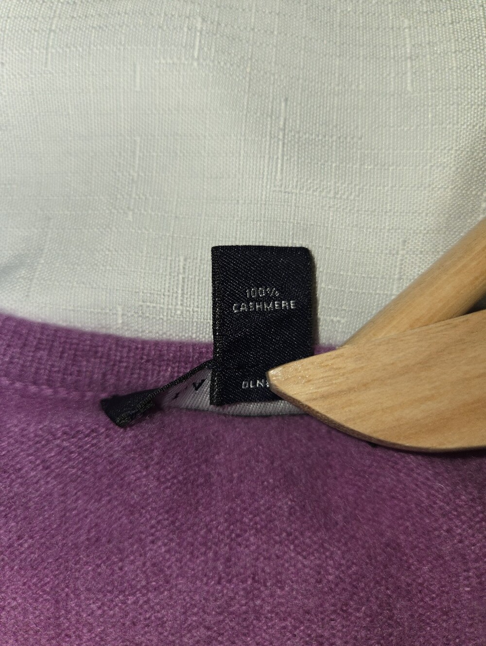 100% Cashmere Orchid Purple Crewneck Sweater L 14-16 Quiet Luxury Lands End Prep - Picture 3 of 10